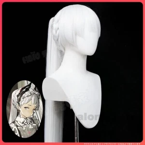 Irene Arknights Anime Blanco Trenza Pelucas Completas Sintéticas - Imagen 1 de 2