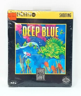 Deep Blue (TurboGrafx-16, 1989) NEC RARE SEALED SHRINK DAMAGE - Image 1 of 4