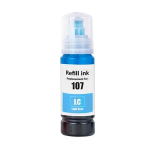 1 Light Cyan Compatible Refill Ink Bottle for to replace Epson 107LC EcoTank - Picture 1 of 3