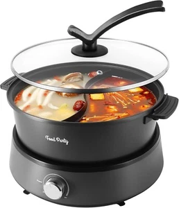 Hot Pot Electric Separable Shabu Shabu Pot with Divider Hotpot Pot Electric Cook - Picture 1 of 7