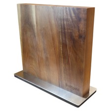 Blocco coltelli in legno di acacia supporto coltello magnetico su entrambi i lati coltello magnetico