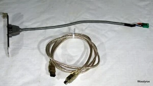 Firewire IEEE 1394 6-Pin Host Bracket, Plus Firewire Cable As Shown - Picture 1 of 7