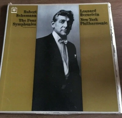SCHUMANN~THE FOUR SYMPHONIES~3 RECORD BOX SET LEONARD BERNSTEIN NY PHILHARMONIC - Image 1 of 4