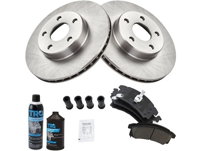 TRQ 29SS17J Front Brake Pad and Rotor Kit Fits 1996-1998 Oldsmobile Achieva - Image 1 of 1