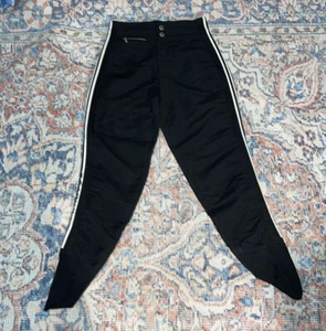 Bogner Vintage schwarz Größe Streifen Steigbügel Skihose Leggings Größe 10 sehr guter Zustand  - Bild 1 von 6