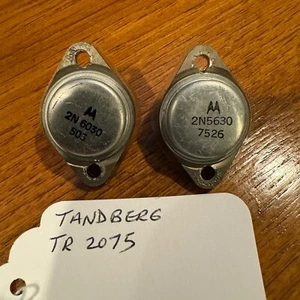 TANDBERG 2N5630 & 2N6030 ORIGINAL PAIR OF AUDIO OUTPUT TRANSISTORS FOR TR2075 - Picture 1 of 4