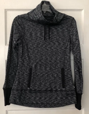 Capa 8, Top Pullover Qwick Dry Performance, Pequeño, Gris, Manga Larga, Cuello Capucha Foto 1 de 4