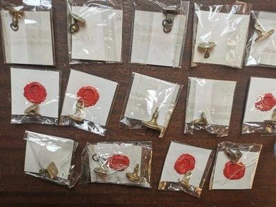 Sammlung  15 Stück antike  Petschaft / Siegel,  Messing - Bild 1 von 4