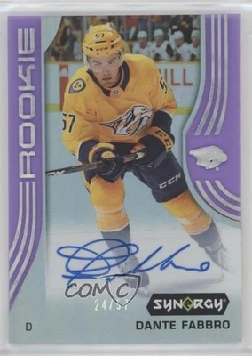 2019-20 Upper Deck Synergy Rookies Purple /57 Dante Fabbro #78 Rookie Auto RC - Image 1 of 2