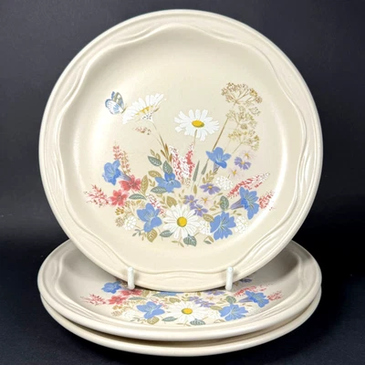 Poole Pottery Springtime 3 X 6.75" / 17cm Tea / Side / Cake Plates - Image 1 of 3