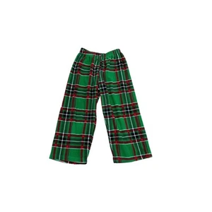 Carter's Boy's 4T Green Red White Plaid Polyester Elastic Waist Pajama Pants - Picture 1 of 4