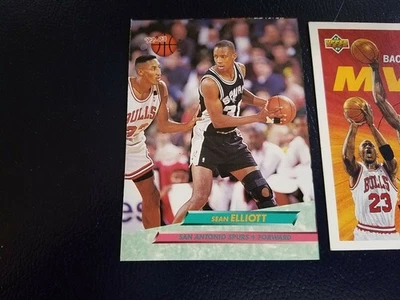 Sean Elliott Scottie Pippen Greg Anthony 1992-1993 Ultra Fleer espalda equivocada Foto 1 de 4