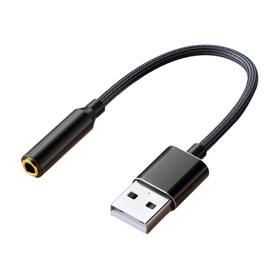USB to 3.5mm Jack Audio Adapter USB to Audio Jack Adapter Headset USB A to9316 - Image 1 of 1