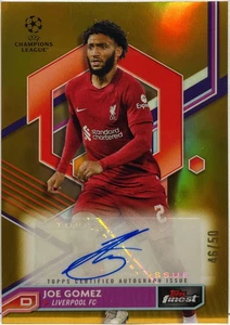 Joe Gomez 46/50 Autograph Gold Topps Finest UCC 2022/23 - Picture 1 of 2