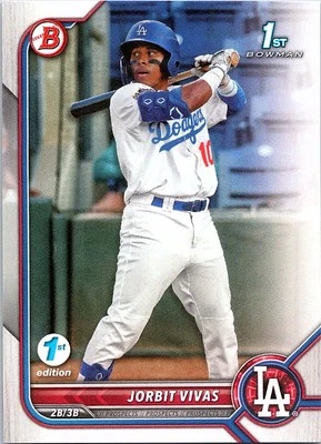 Jorbit Vivas 2022 Bowman 1st Edition #BPPF-24 Los Angeles Dodgers - Image 1 of 2