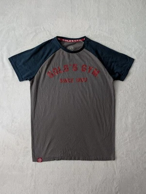 Gold's Gym Shirt Mens Medium Blue Gray Mesh Advance Gym Bodybuilding Tee - Image 1 of 4