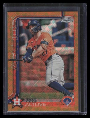 2025 Topps Chrome Logofractor Gold Refractor 77 Jose Altuve 34/50 - Image 1 of 2
