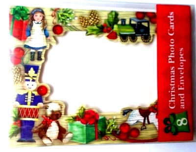 Cartões de Saudação de Inserção de Foto de Família para Crianças da Moda Antiga com Envelope 8"x6" Ct. 8 - Imagem 1 de 4