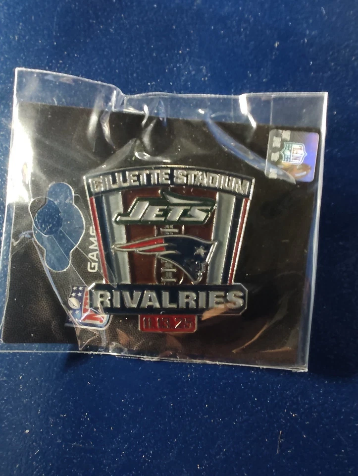 New England Patriots VS New York Jets Game Day Pin 11/13/25 - Image 1 of 1