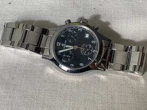 Lorenz Chronograph Quartz Swiss Made Eta 251272 cassa bracciale acciaio anni 90 - Imagen 1 de 8