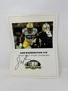 Sam Barrington #58  Autographed Green Bay Nation 8.5x11 Green Bay Packers - Picture 1 of 3