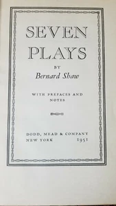 Seven Plays By Bernard Shaw - Hardcover - 1951 - Picture 1 of 4