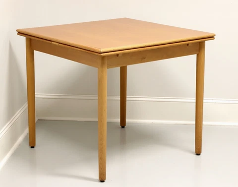 Mid 20th Century Danish Modern Oak Square Drawtop Dining Table Cover
