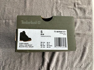 Timberland Euro Hiker Shell Toe Boot Toddler Sz 5 0A1NJ4 001 Boys Girls NIB* - Picture 1 of 5