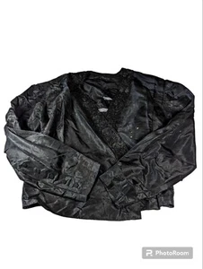 Antique Victorian Silk Taffeta Waist Coat Bodice Gorgeous Glass Beading - Picture 1 of 8