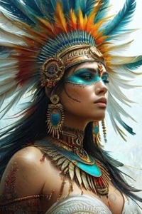 Indianer Mädchen Model Foto gewagter 4x6 Kunstdruck A12699 - Bild 1 von 1