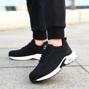 BOTA DE ACERO CON PUNTERA DE SEGURIDAD ENTRENADORES AMORTIGUADORES PARA HOMBRE ZAPATOS DE TRABAJO - Imagen 1 de 8