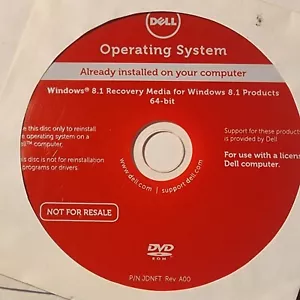 Microsoft Windows 8.1 64-Bit Install DVD Recovery Media (Dell OEM) SEALED - Picture 1 of 2
