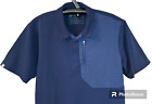 FIGS Technical Collection Polo Scrub Shirt Top Stretch Mens Size MEDIUM Blue