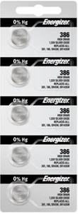 Ten (10) Energizer 386/301 Silver Oxide High-Drain Batteries 1.55v (2x5 Strips) - Picture 1 of 1