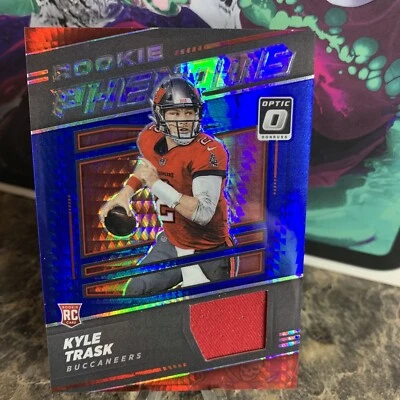 2021 Donruss Optic Kyle Trask Rookie Phenoms Blue Hyper Patch Buccaneers RC - Image 1 of 3