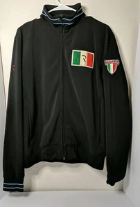 Italia Soccer Black Zip Up Jacket Coat Mens Size Medium Euro Size 40 Roar FC - Picture 1 of 12