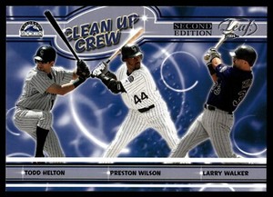 2004 Leaf Clean Up Crew Todd Helton Wilson Larry Walker #CC9 Rockies