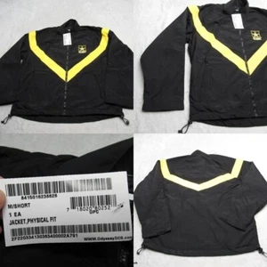 US Army Physical Fitness Jacke Unisex Medium Schwarz Full Zip Windbreaker NEU - Bild 1 von 13