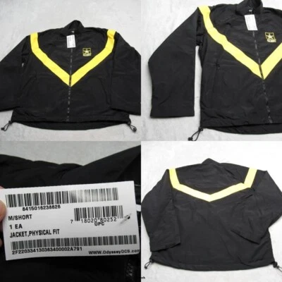 Chaqueta cortavientos unisex mediana negra cremallera completa del ejército de Estados Unidos NUEVA Foto 1 de 4