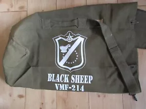 Blacksheep VMF-214 Denim Seesack Canvas Duffle Bag US Navy Army Marines Vietnam - Bild 1 von 3