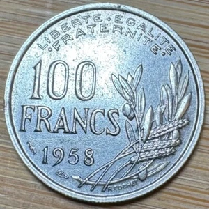 BELLE PIECE DE 100 FRANCS COCHET 1958 (1280) DIFFICILE À TROUVER !!!!! - Foto 1 di 2