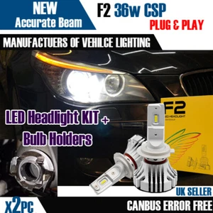 F2 H7 BMW E60 2004-10 CANBUS ERROR FREE WHITE LED KIT ACCURATE BEAM PATTERN UK - Picture 1 of 5