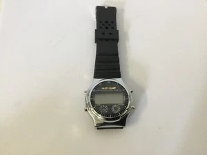 Chrom Uhr Schwarz Neu Braucht Batterie Datum Alarm Stoppuhr Hanig - Bild 1 von 5