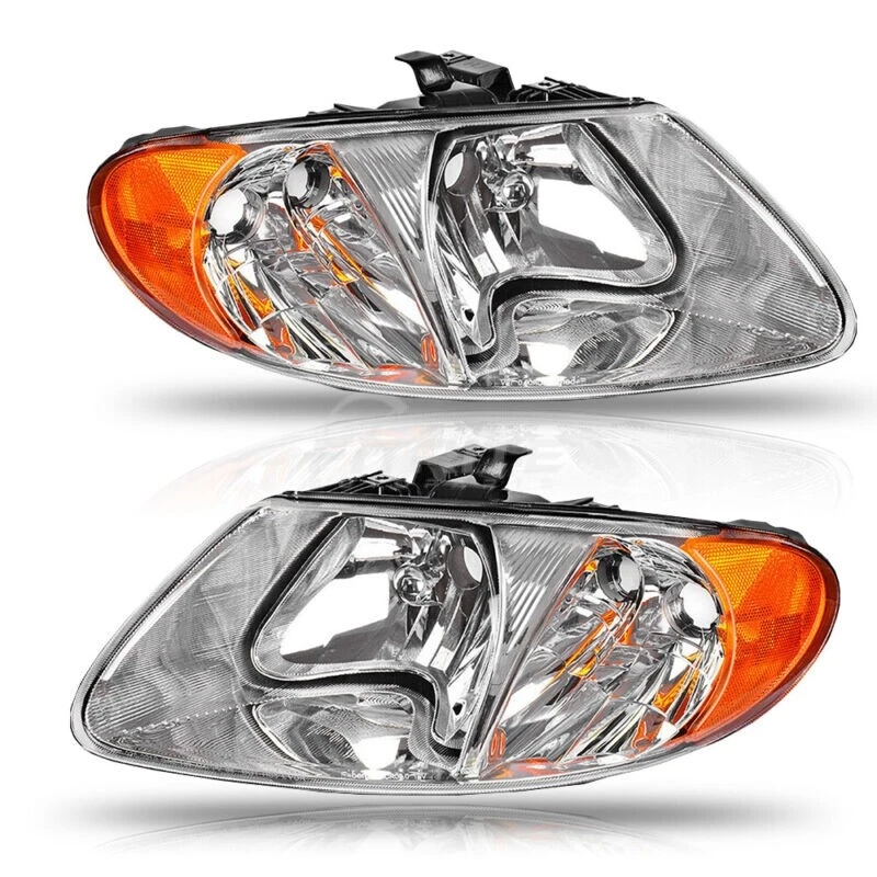 Novo conjunto de farol esquerdo e direito compatível com Chrysler Town & Country 2001-2007 - Imagem 1 de 1