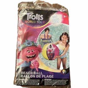 Trolls Beach Ball Dreamworks World Tour Swim Inflatable Water Summer Fun Toy NEW - Picture 1 of 4