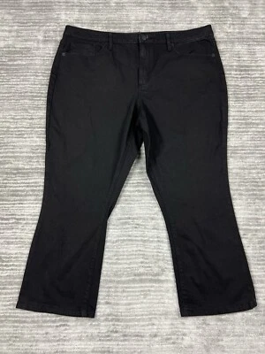 Pantalones de mezclilla Universal Thread para mujer 18/34R negros tiro alto bota recortada Foto 1 de 4