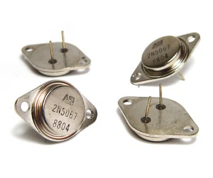 4x US Leistungs-Transistor 2N5067 / 2N 5067, NPN, 40V / 5A, TO3, ASI, NOS - Picture 1 of 1