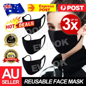 3 Pack Washable Face Mask Anti Pollution Masks Reusable Mouth Mask - Picture 1 of 10