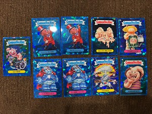 Lot Of 9 2022 Topps Chrome Garbage Pail Kids GPK Sapphire Hot Rod Nat Nerd Paul