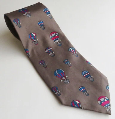 Novedad Corbata Balancine MICKEY MOUSE GLOBO AEROSTÁTICO Disney SEDA MARRÓN Foto 1 de 4